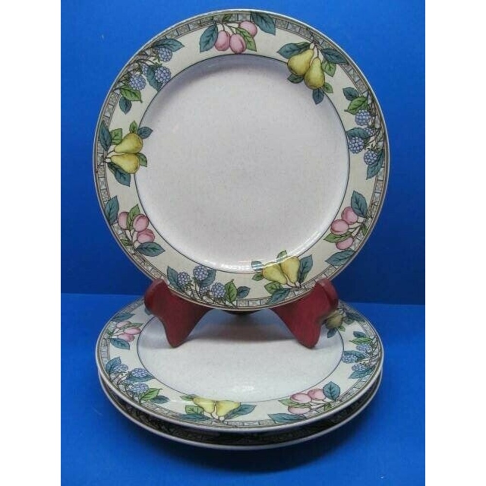 Mikasa Studio Nova Garden Gallery 8 1/4" Salad Plates Fruits Bundle of 3